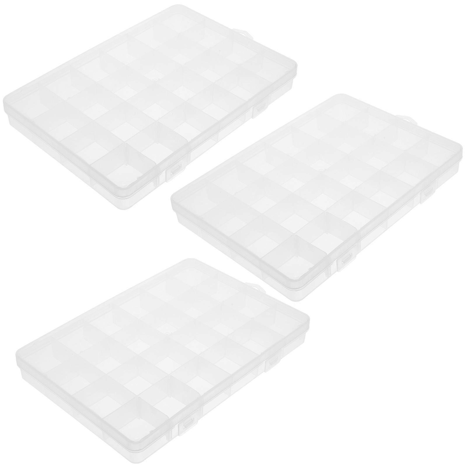 3pcs Fishing Hook Small Storage Box 24 Compartments Tackle Organizer