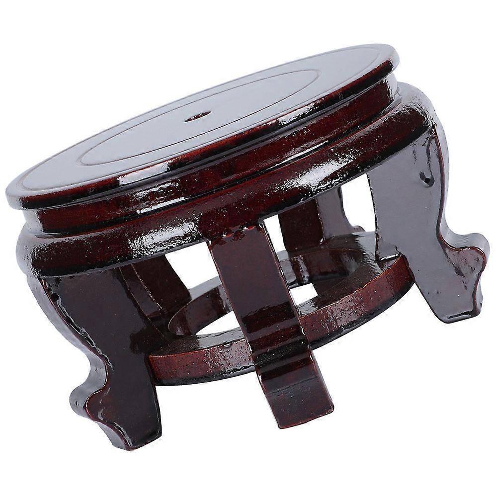 Wooden Flowerpot Holder with Round Base – Stable Display Stand for Vase, Fish Bowl, Jewelry, and Indoor Plants – High Density Board for Home and