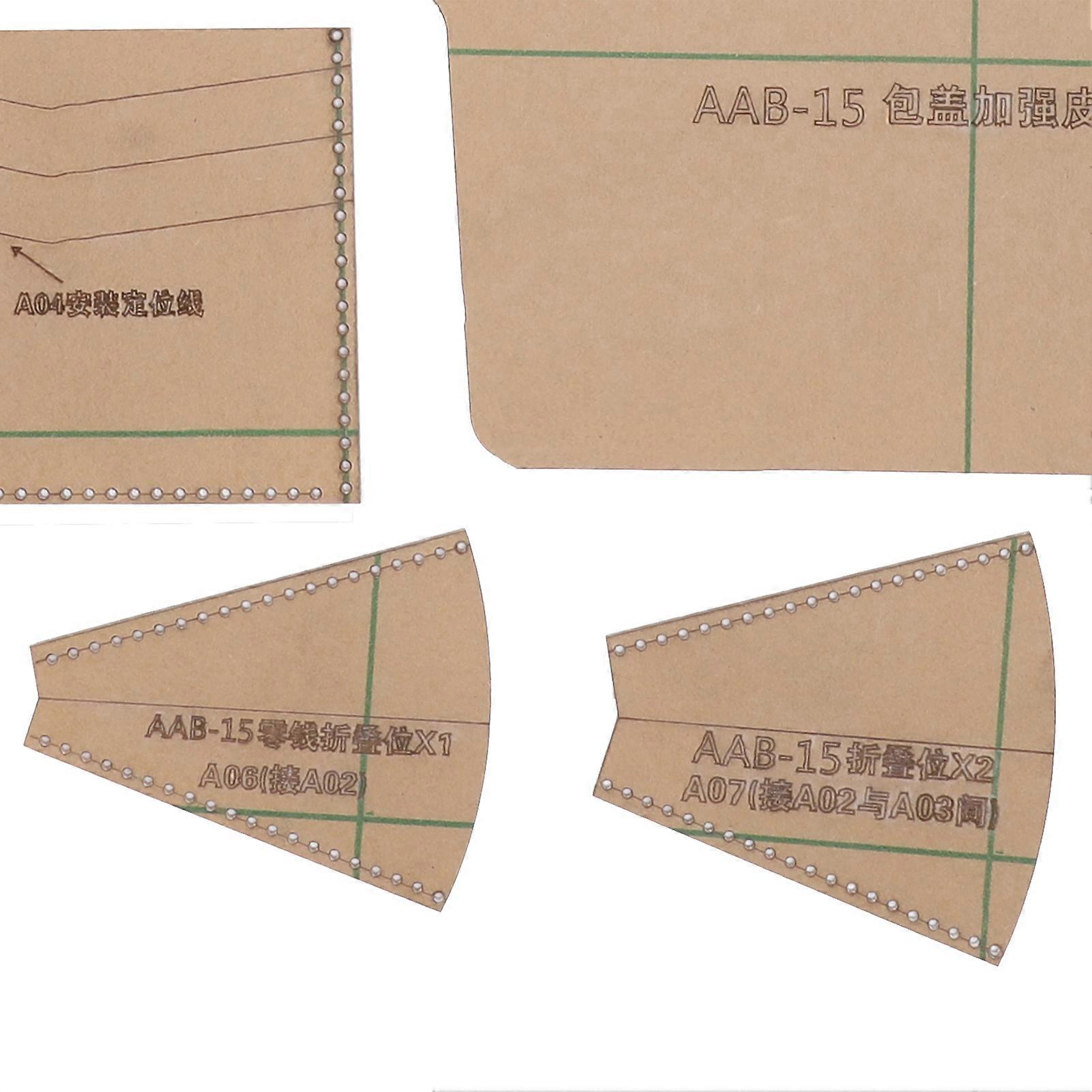 10Pcs Acrylic Template Long Wallet DIY HandMade Leather Pattern Mold Craft Tools