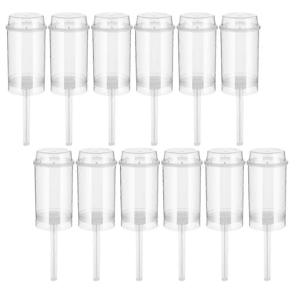 Round Shaped PushUp Cake Containers with Lids Clear Plastic for Storage and Easy Use 12pcs