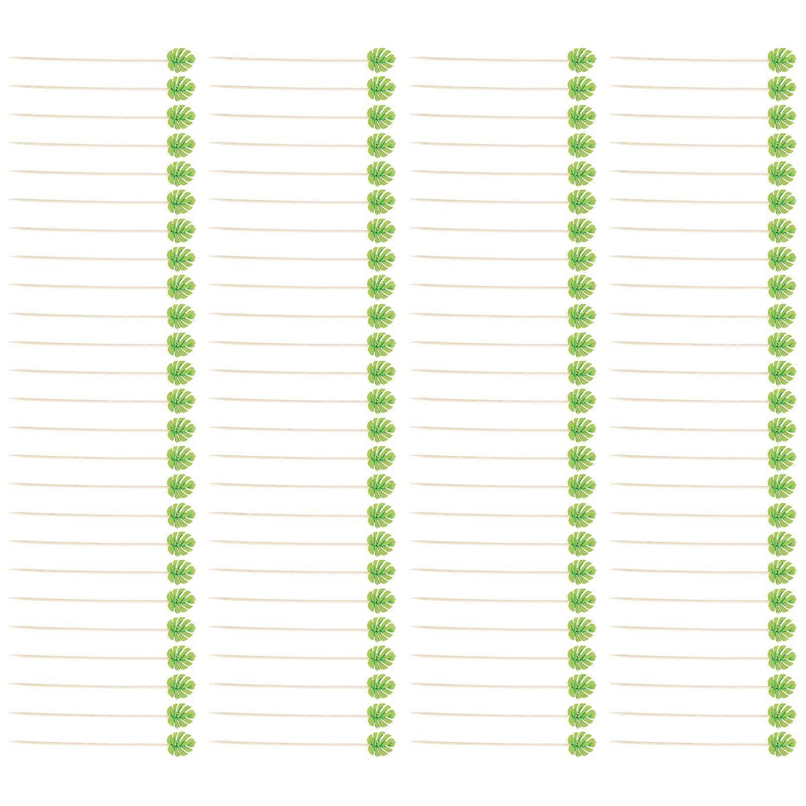 Turtle Leaf Design for Cocktail Sushi Sticks 100 Pcs