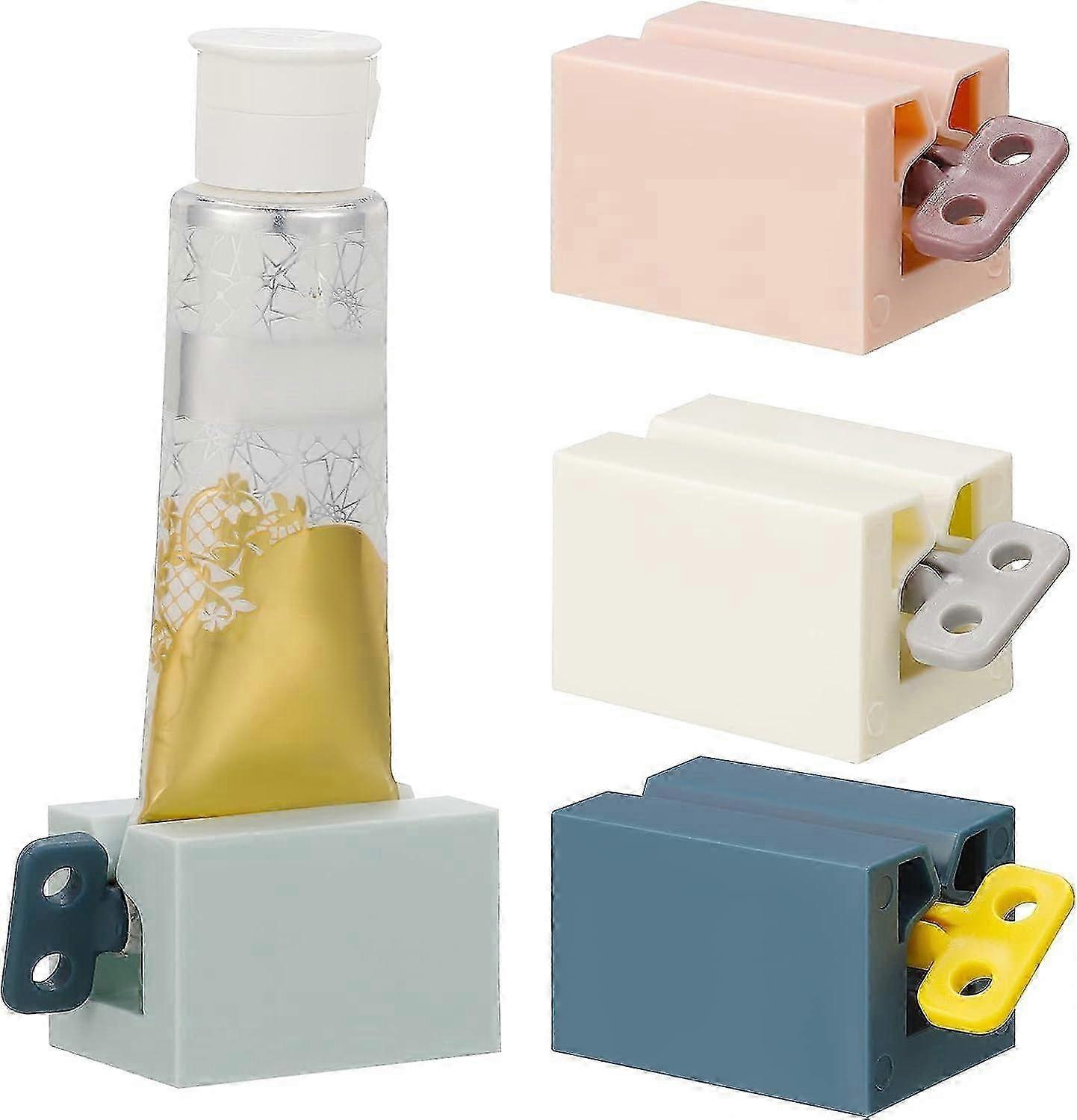 4 Pack Reusable Toothpaste Squeezers - Plastic Tube Roller Dispenser