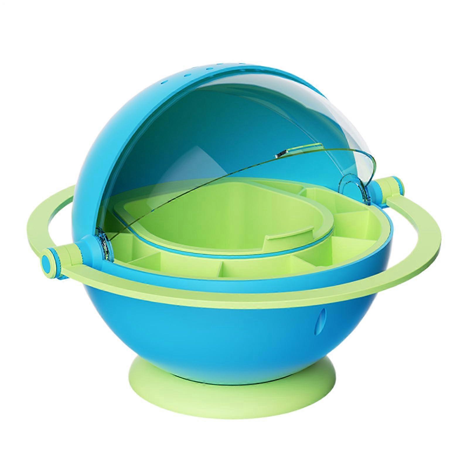 Breeding box for small animals, breeding box and escape – learning habitat with observation cabin for home, school, classroom, blue