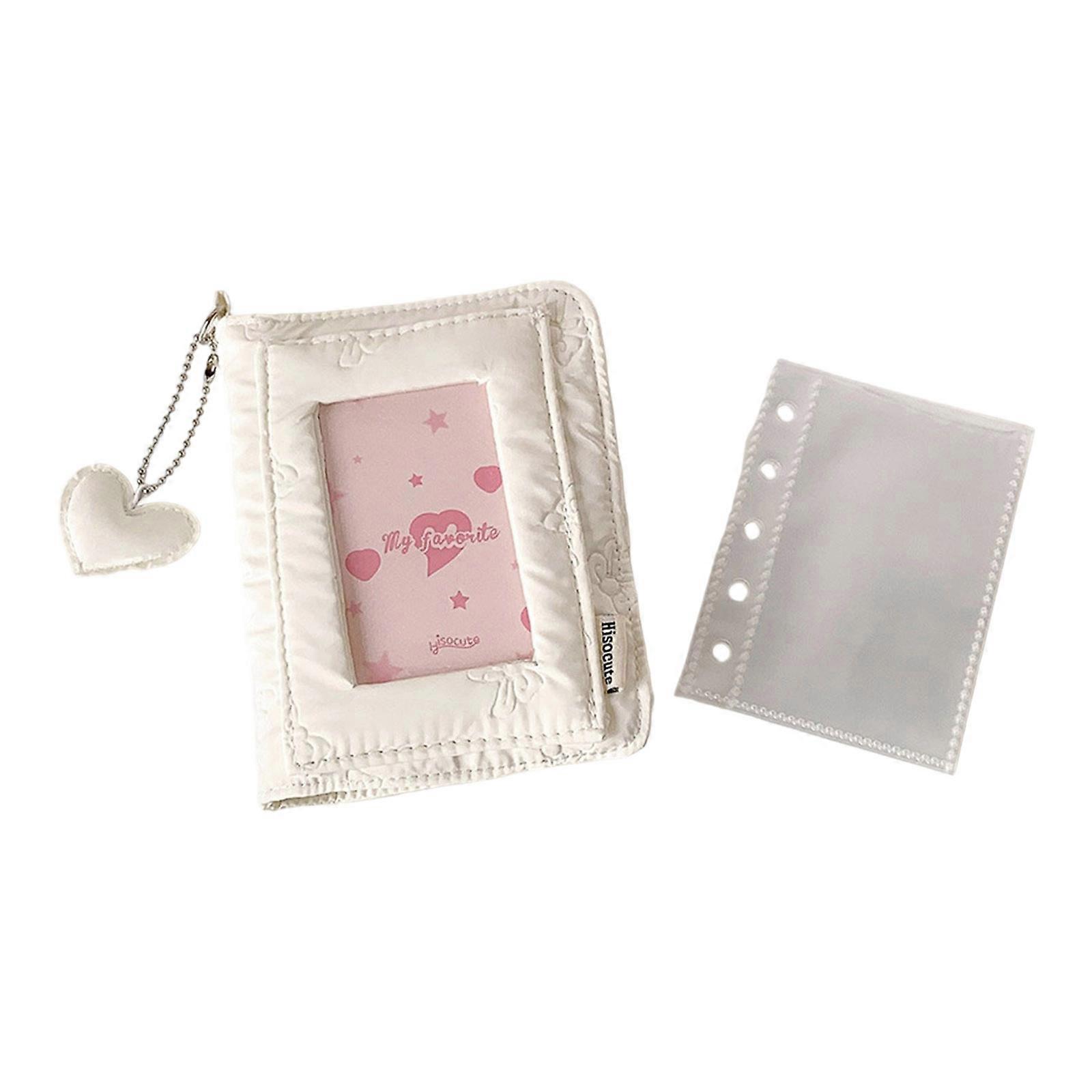 Removable Page Miniature Photo Album For 3Inch Instants Print Customizable Pocket Sized Memory Book Photocard Binder  White
