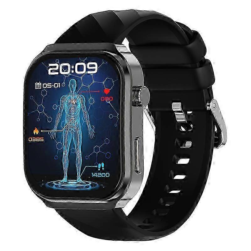 Smartwatch with Bluetooth Calling, 2.2" Curved Screen, Voice Assistant, Heart Rate and Blood Oxygen Monitoring(Black)