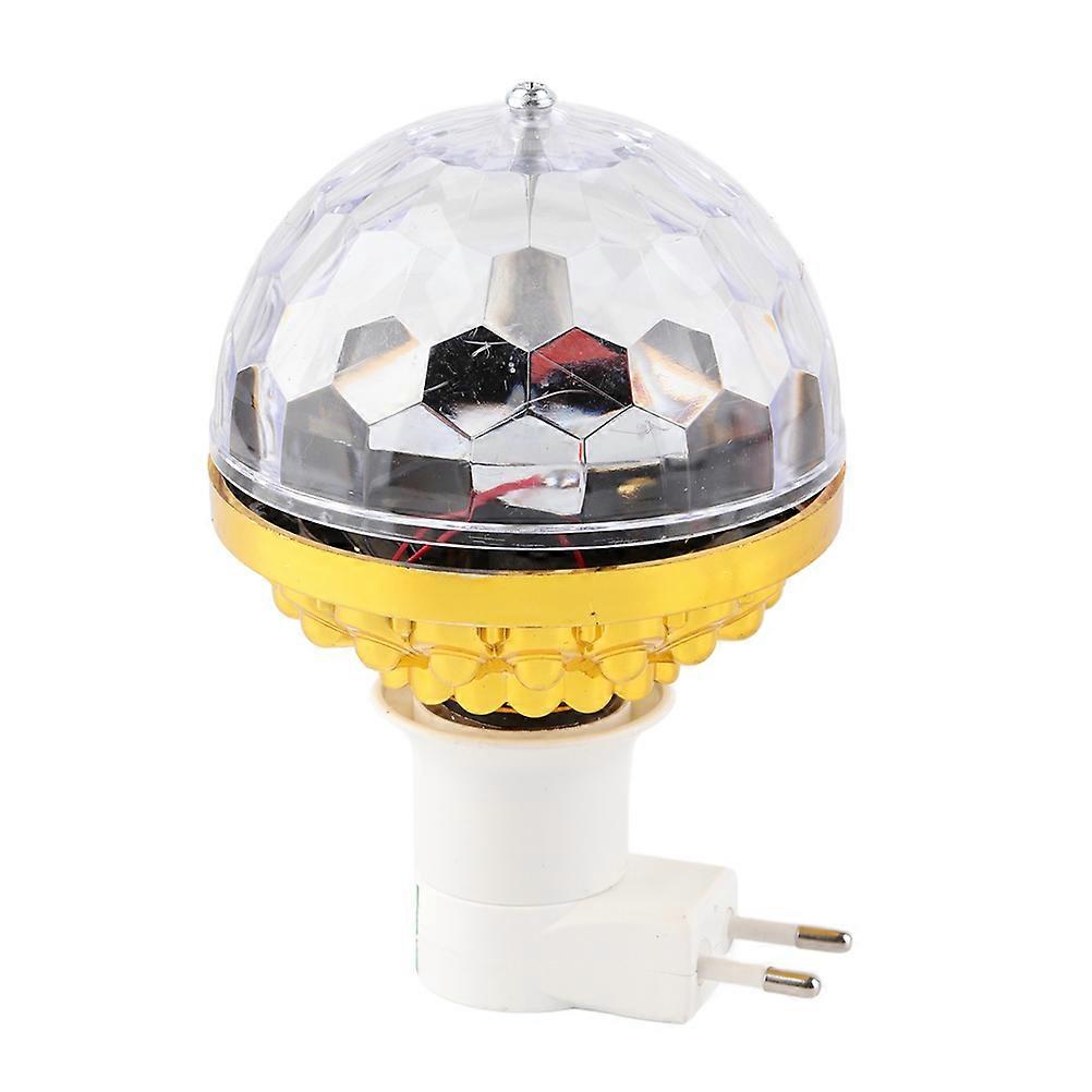 Colorful Rotating Ball Light DJ Crystal RGB Party Light Disco Ball LED RGB Strobe Party Lamp Bulb Rotating Ball Light Bulb with Socket