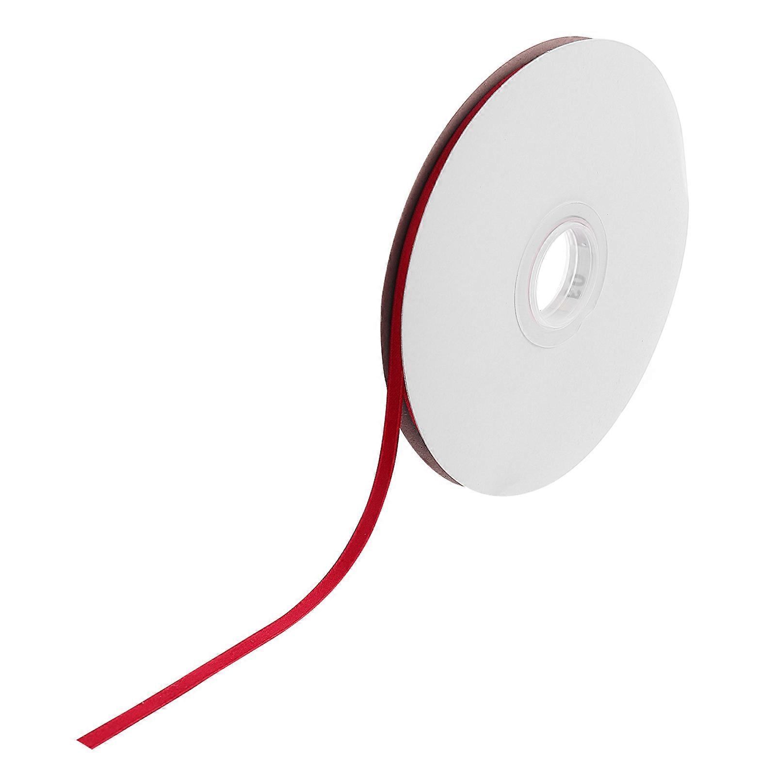Decorative Ribbon Solid Color Ribbon for Wrapping 1 Roll Red Polyester