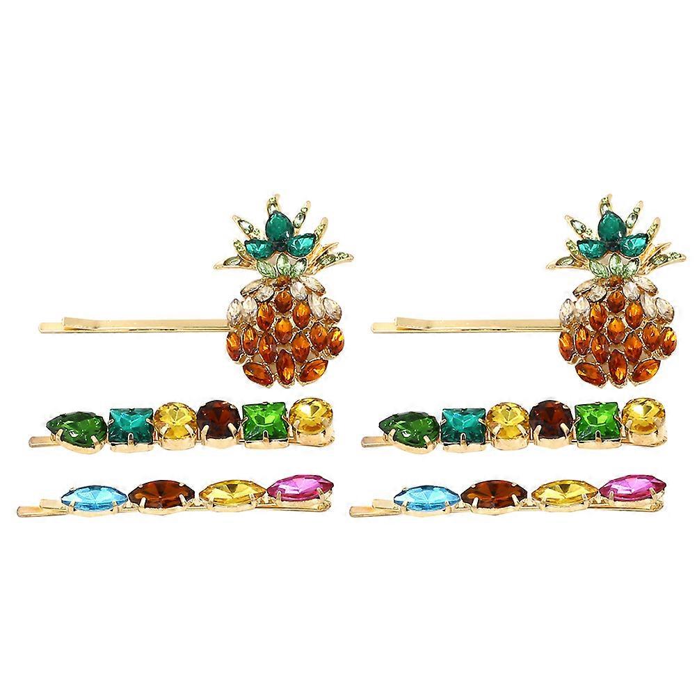 Decorative Hair Clips Delicate Barrettes Styling Bobby Daily Life 8.5x1x1cm 6Pack