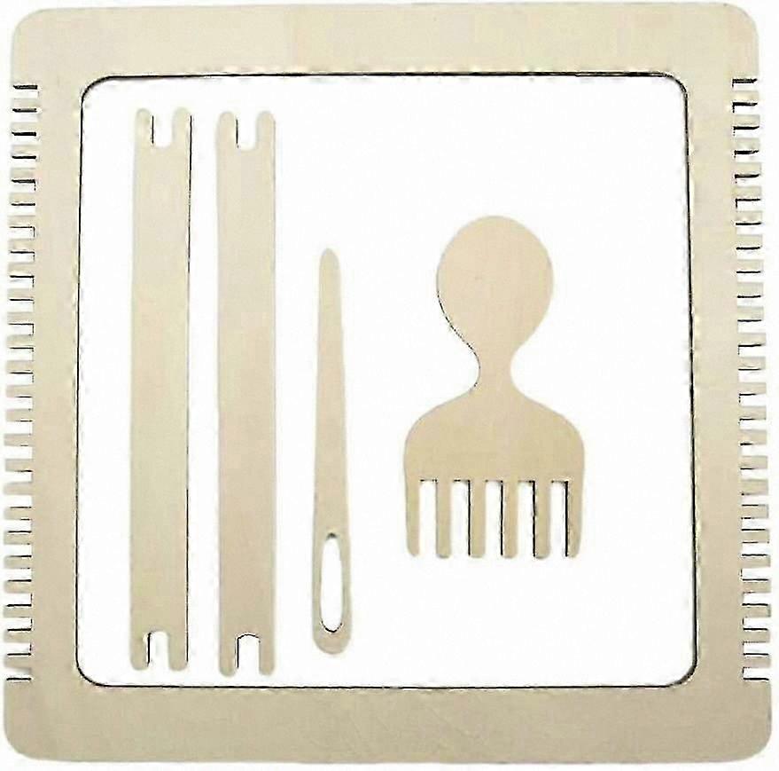 Wooden Weaving Loom Kit with Comb Shuttle Needle for Handmade Tapestry and Sweater Crafting