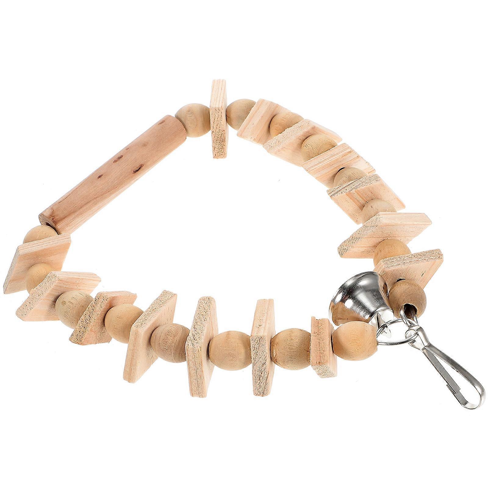 Wooden Bird Plaything Household Parrot Swing Suspending Bird Swing Bird Supply
