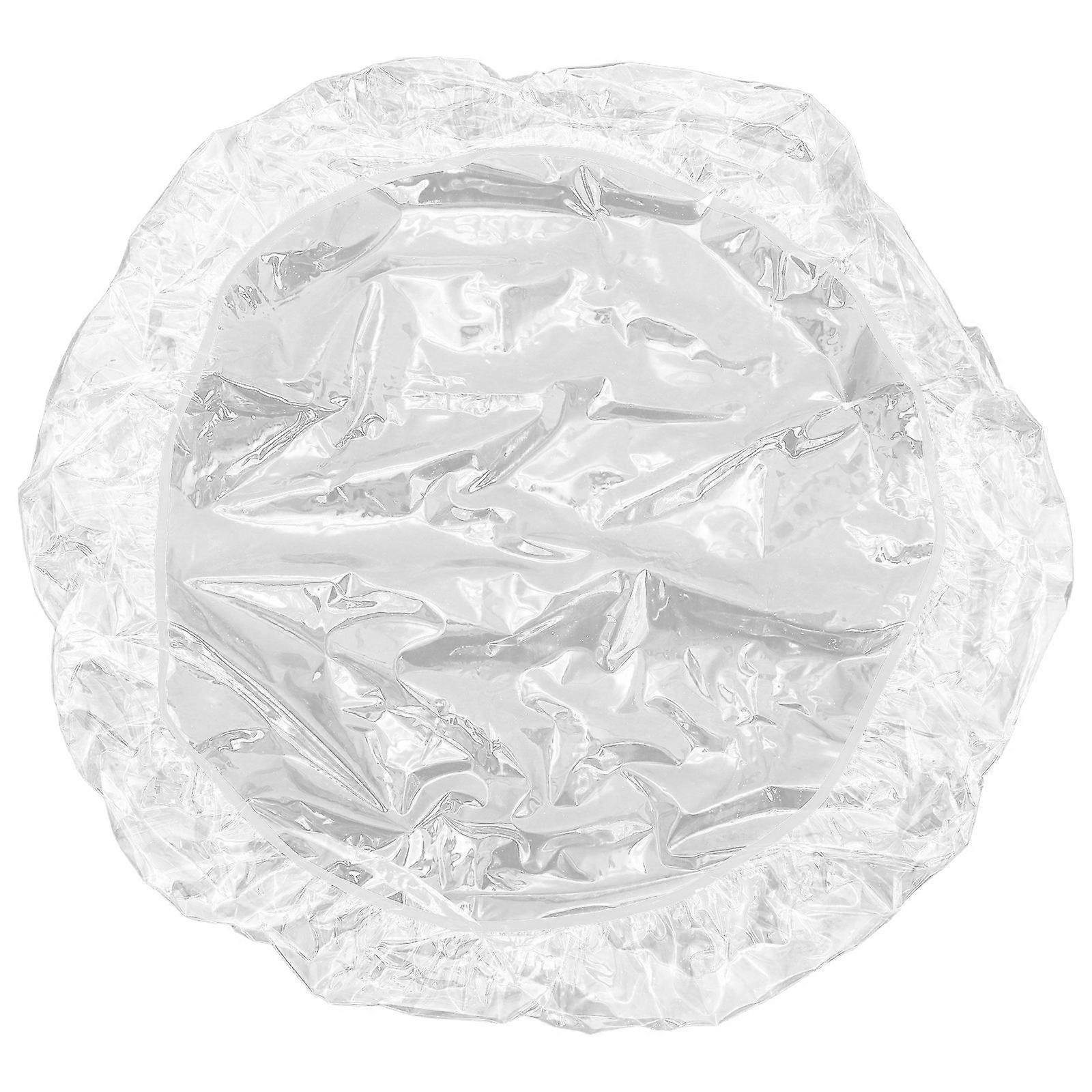 Round Fitted PVC Tablecloth with Elastic Edge for Dining, Picnics, and Parties – Transparent Protective Cover