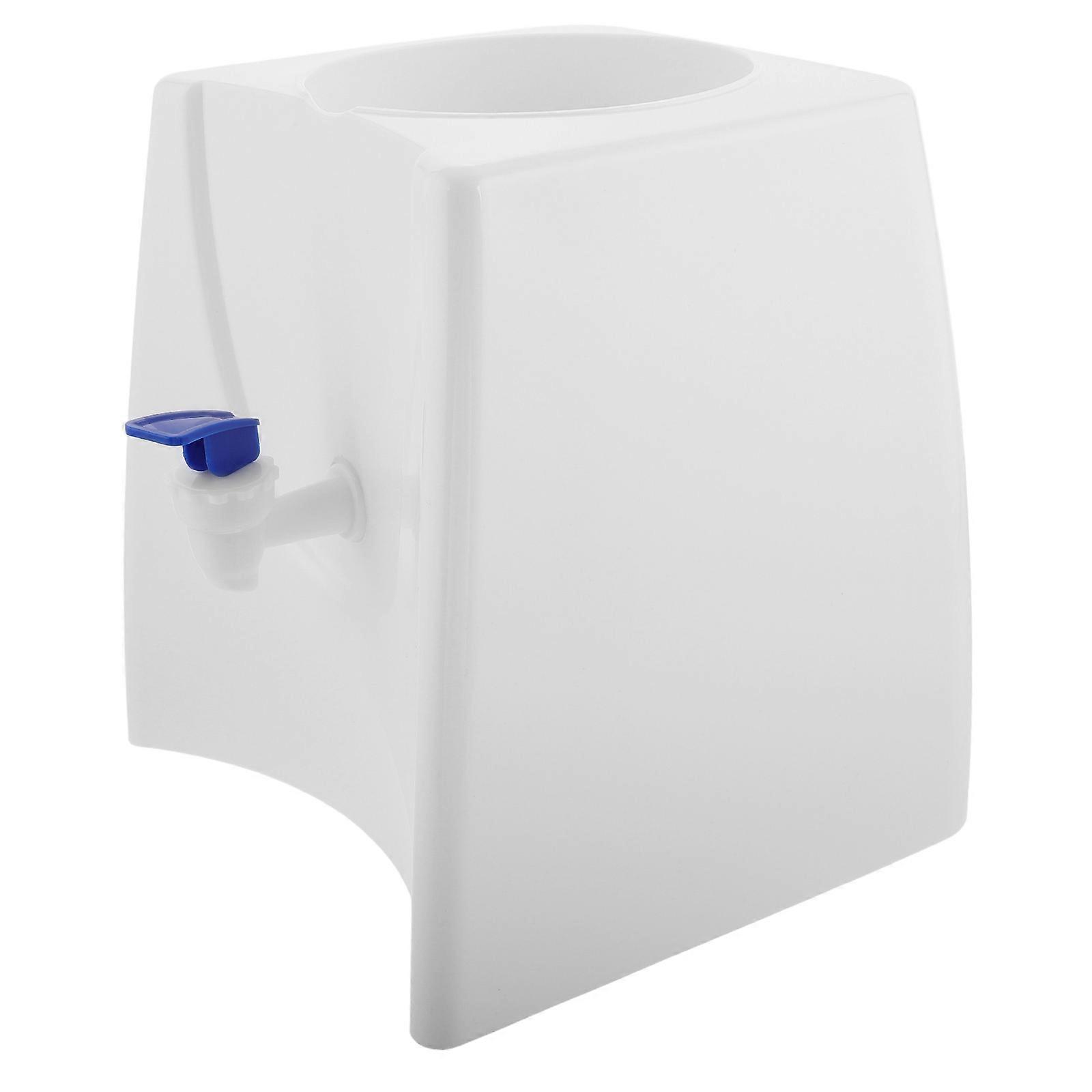 Collapsible Water Bottle Stand for Camping Portable Plastic White Bucket Rack Lightweight Stable and Durable 7.5 x 4.5 inches