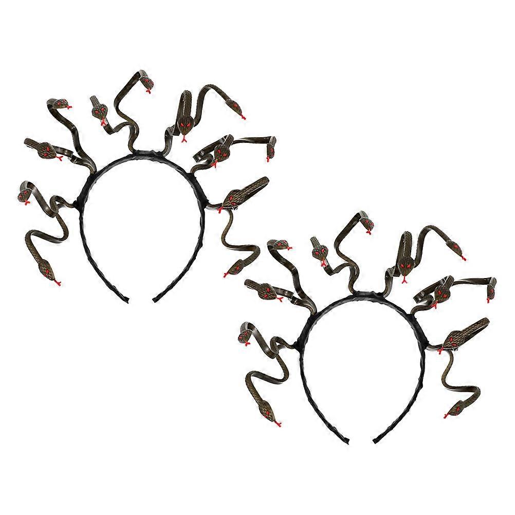 2pcs Snake Headband Costume Accessory for Halloween Parties Simulated Snake Hairband for Women, Versatile Headpiece for Dress Up and Cosplay Events