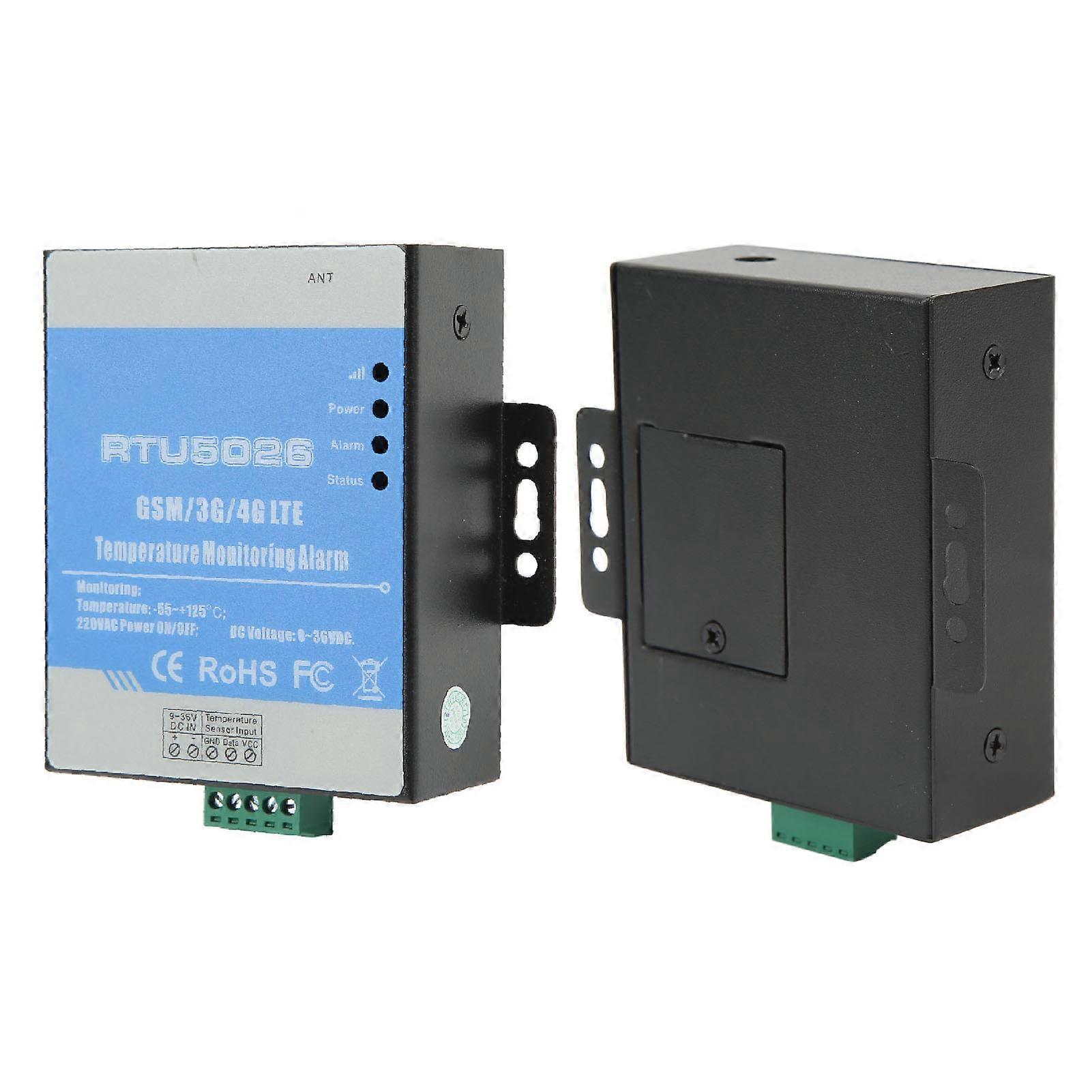 Temperature Alarm 12VDC GSM 3G 4G RTU Metal for Solar Power Station Meteorological Observatory Library 4GL-V US Plug 