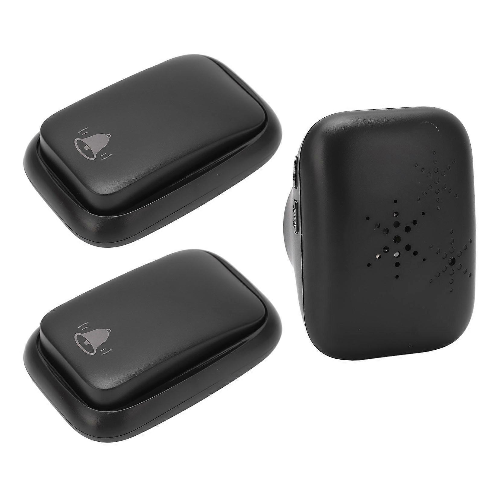 ワイヤレスドアベルセットAC自家発電1レシーバー2プッシュボタンバッテリーフリードアベルキット家庭用