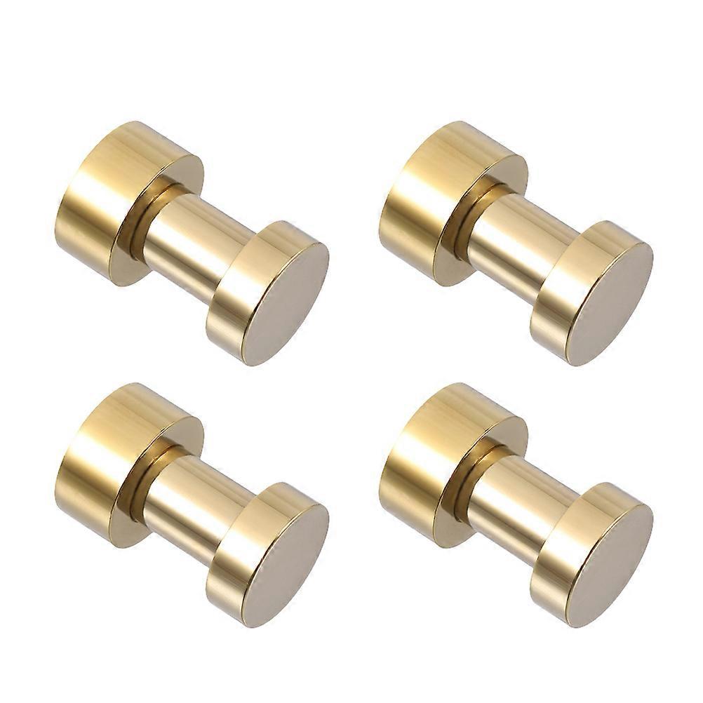 4pcs Brushed Gold Heavy Duty Bathroom Wall Hooks with Screws – Durable Metal Coat and Towel Hanging Storage Organizer for Space Saving Use