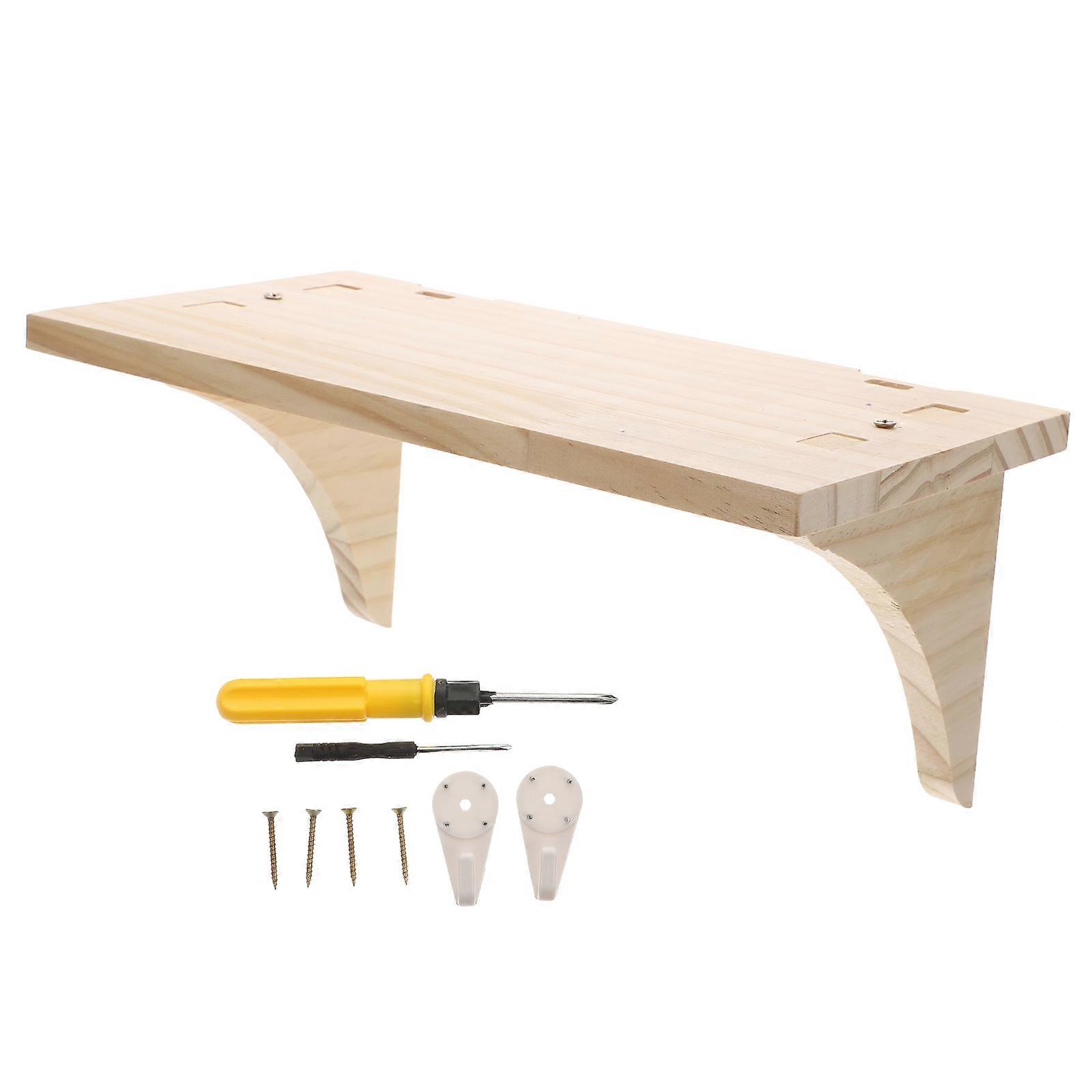 Practical Wall Mounted Storage Shelf in Beige Plastic for Home Organization and Clutter-Free