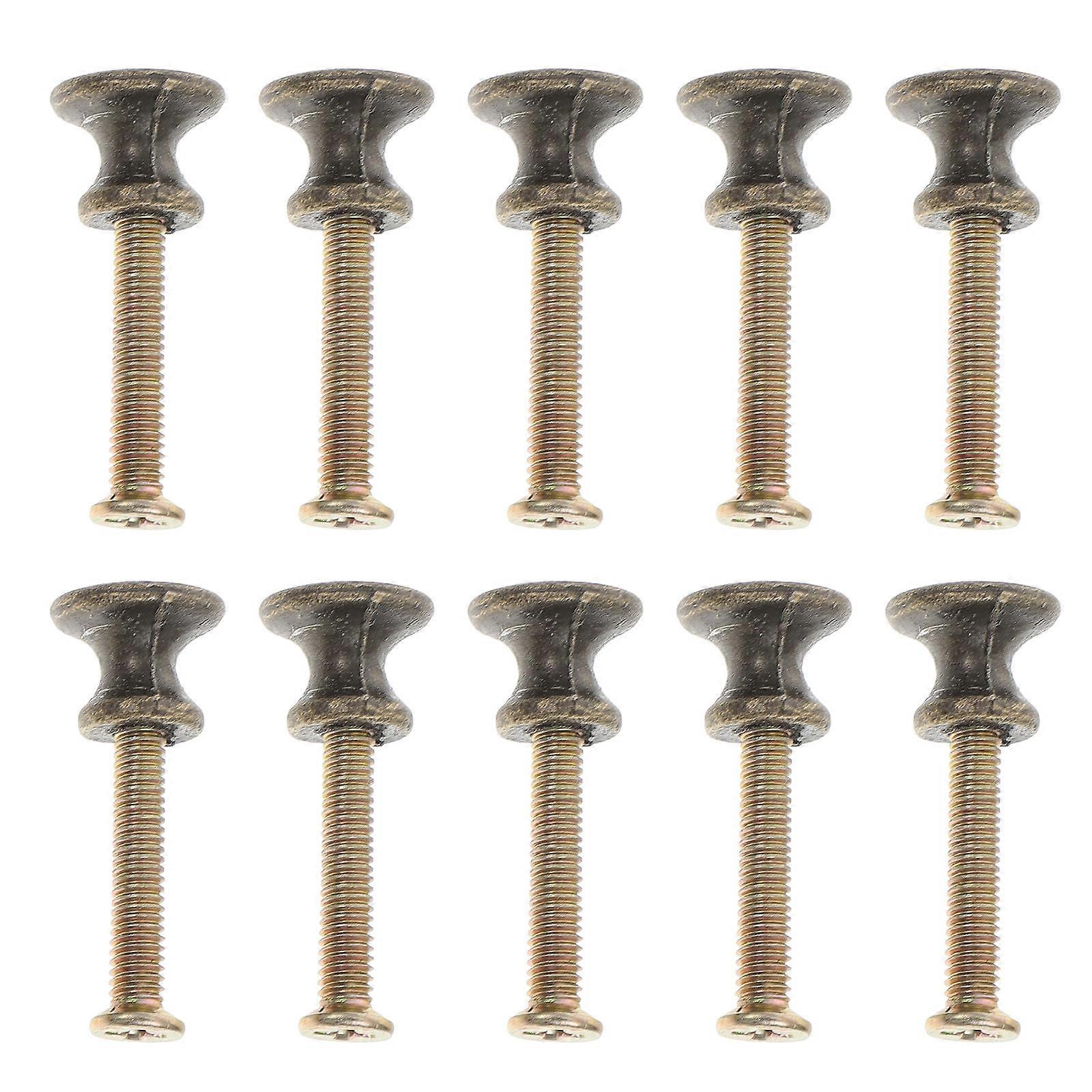 Golden Alloy Mini Mushroom Head Handles for Jewelry Box 20 Sets Elegant and Durable Knobs for Box