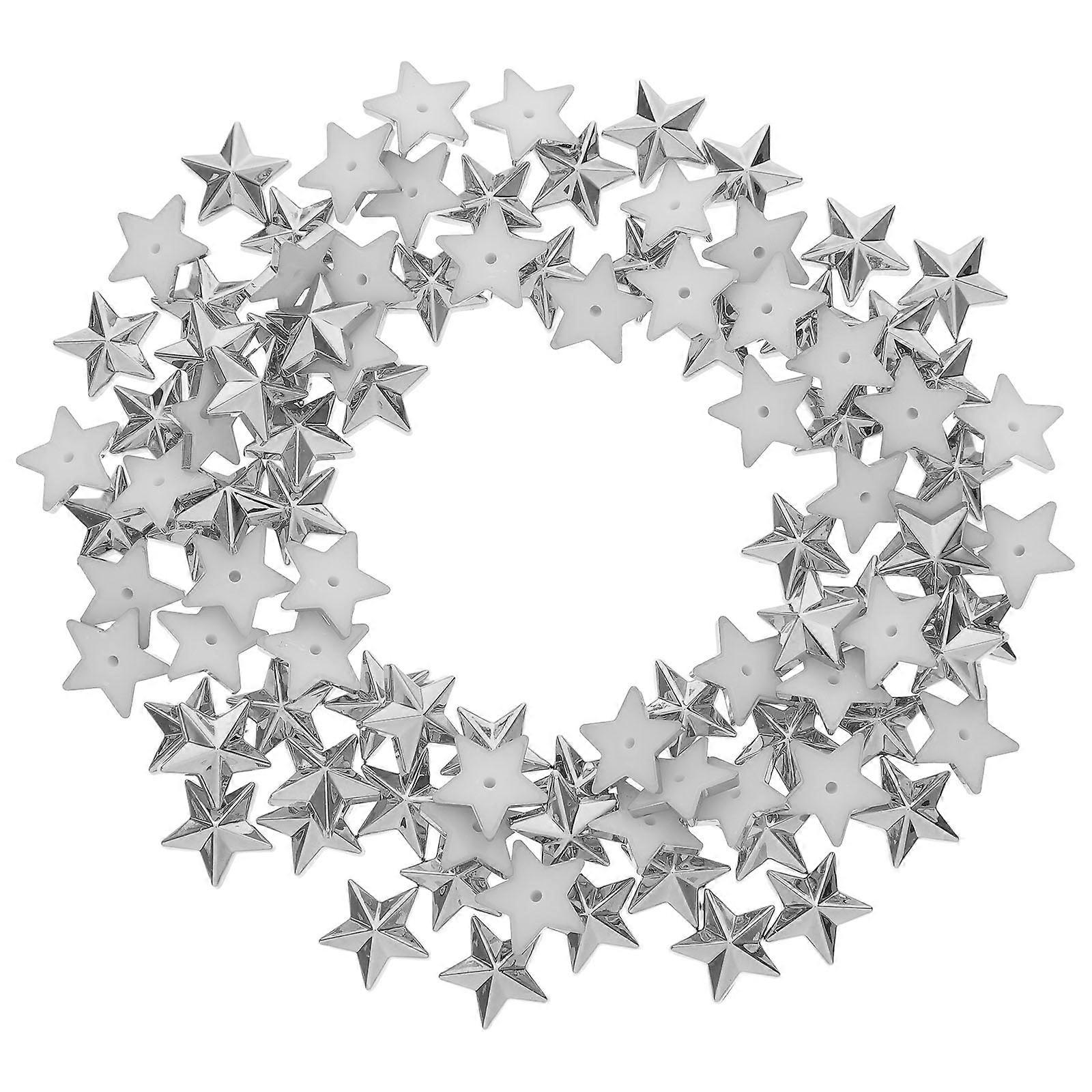 100Pcs Flatback Acrylic Rhinestones Five-Pointed Star for DIY Projects Craft Making Clothes Bags Lightweight Decoration
