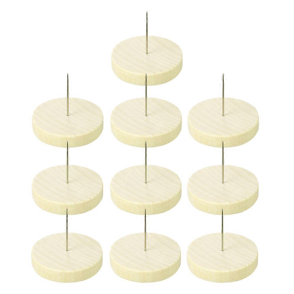 Wood and Metal Doll Display Stand for Crochet Felt Needle Dolls Beige Color Handmade DIY Friendly Versatile Use 10 Pieces