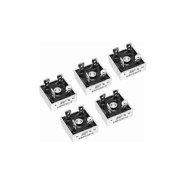 5pcs KBPC5010 Diodes for Bridge Rectification 50A 1000V Single Phase Wave 50a Electronic Diodes with Silicon Hole Crossing with 4 Pins