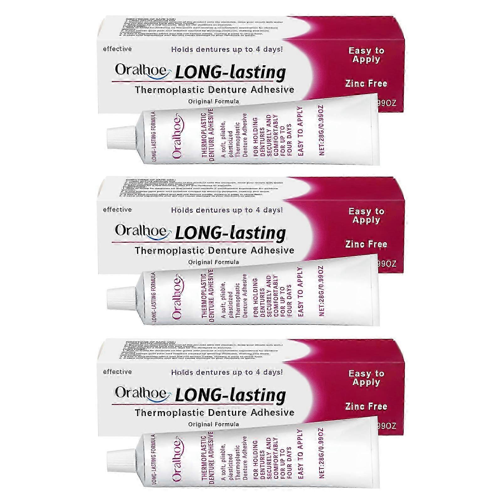 Thermoplastic denture glue for partial dentures