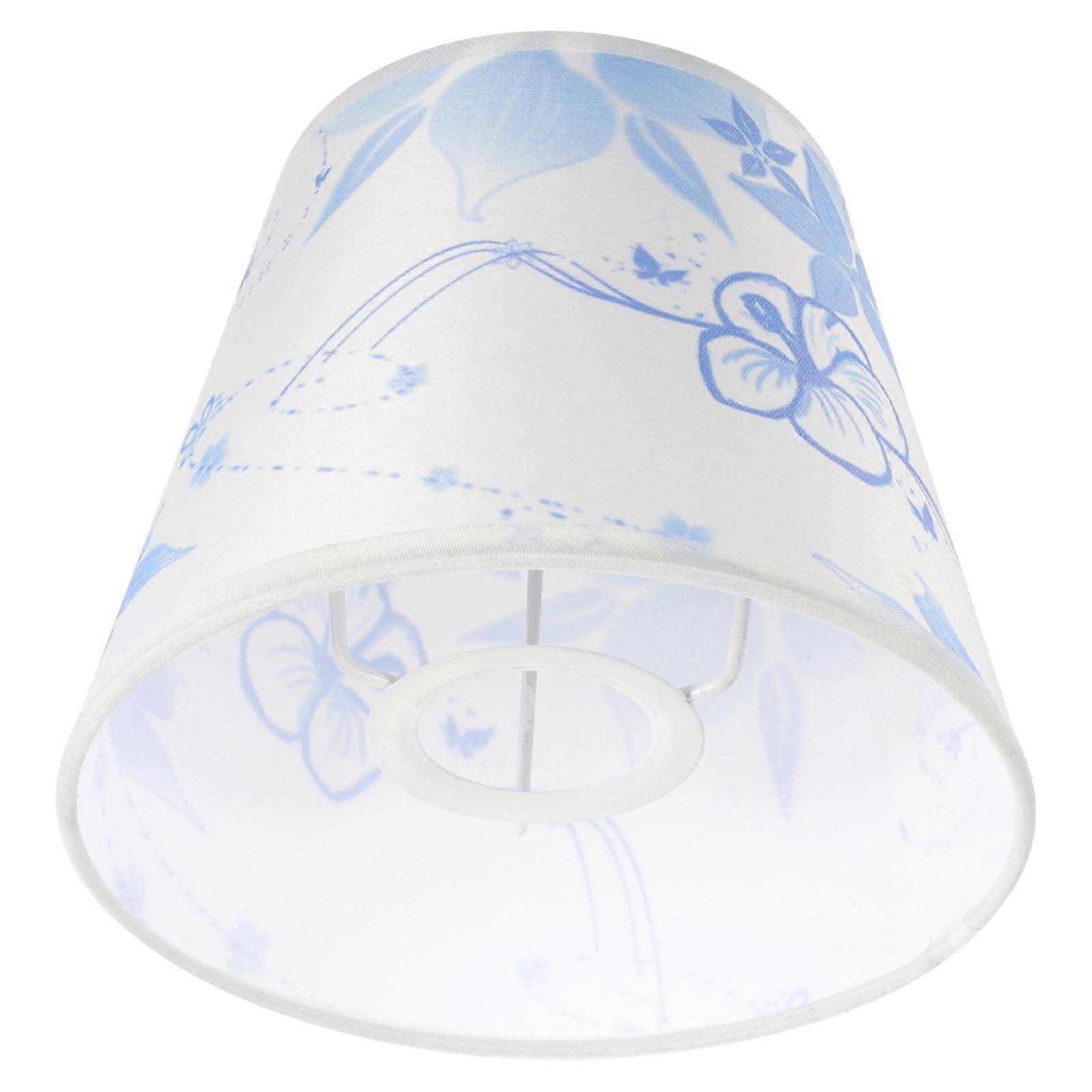 Fabric Replacement Lampshade for Floor Lamps Elegant Blue Floral Design Soft Light Easy Installation Durable Material Suitable for Various Home Decor