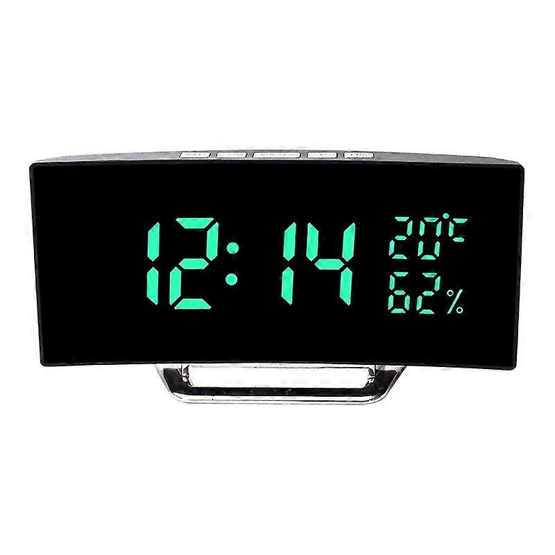 7816 Curved Screen LED Temperature / Humidity Display Clock