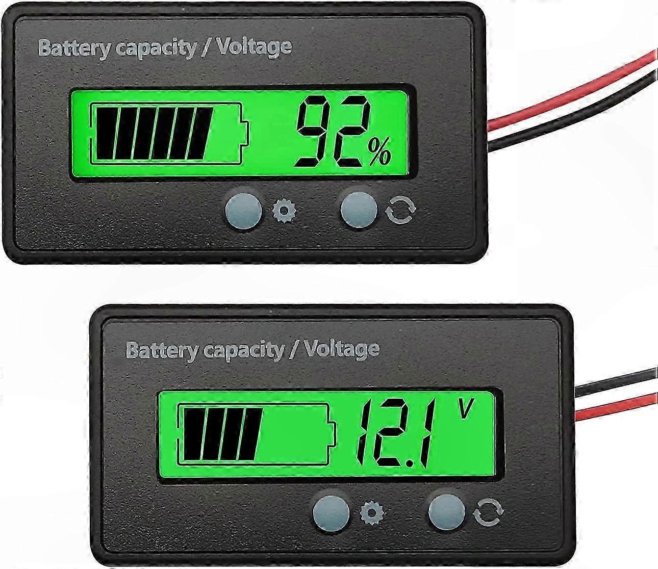 Universal Waterproof Voltmeter for Golf Carts, 12V-84V Power Display Indicator for Acid & Lithium Batteries