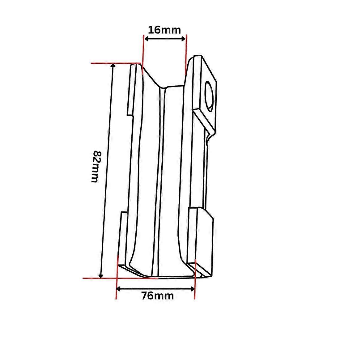 Semag Guide Shoe + Insert Rund Gejd Rail 16mm