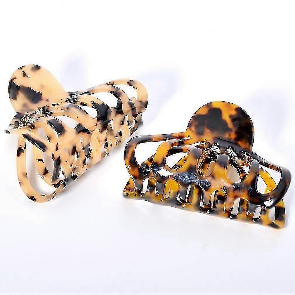 Chic Tortoise Shell Hårklämmor - Eleganta leopardmönstrade barr för allt hår
