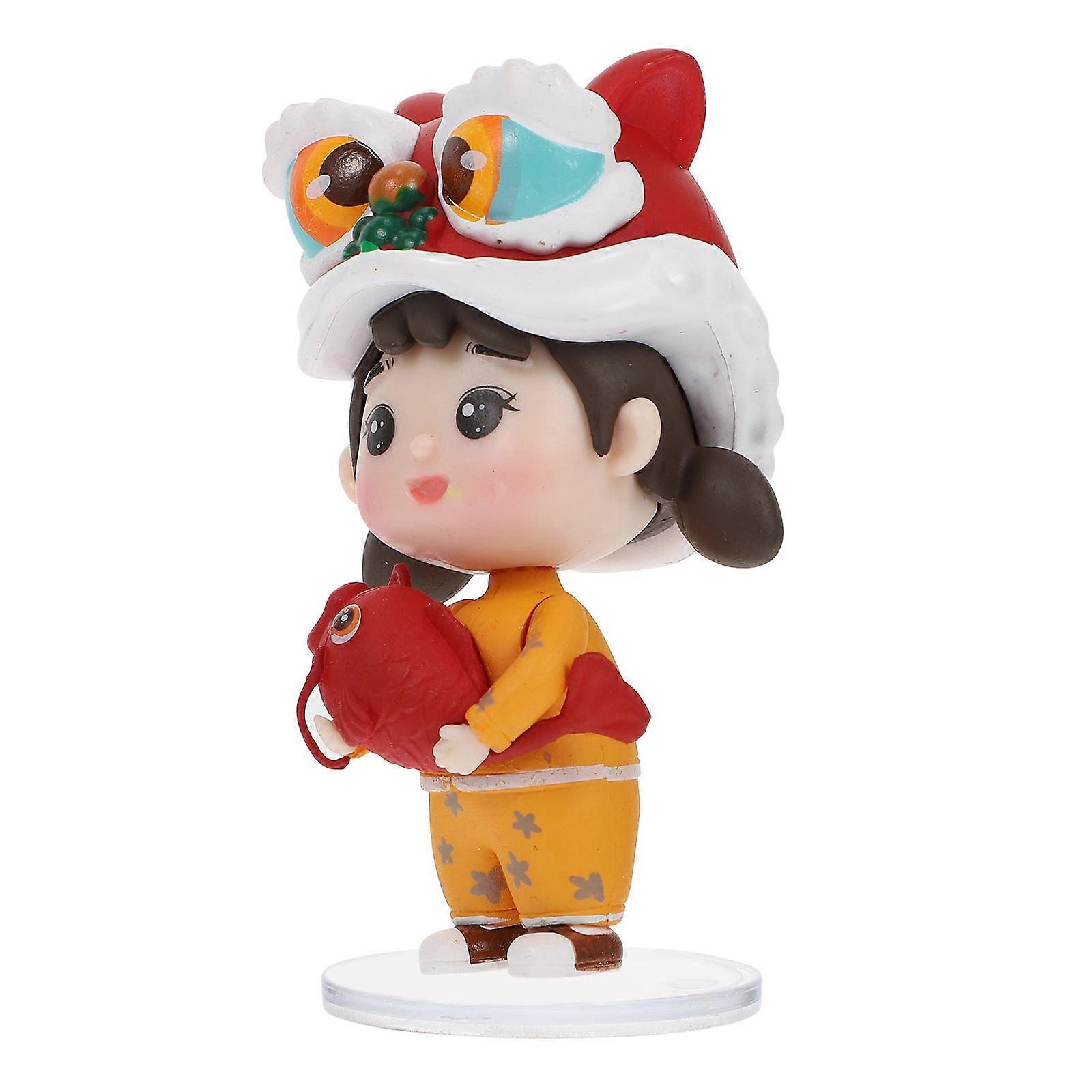 Doll for Decor 1Pcs PVC Material Multi Color Birthday Baking Accessory