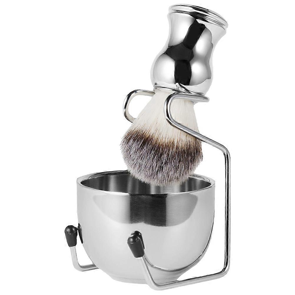 Beard Brush Shaving Brush Shaving Bowl Kit For Men Daily Shaving Routine Round Durable 1 Set