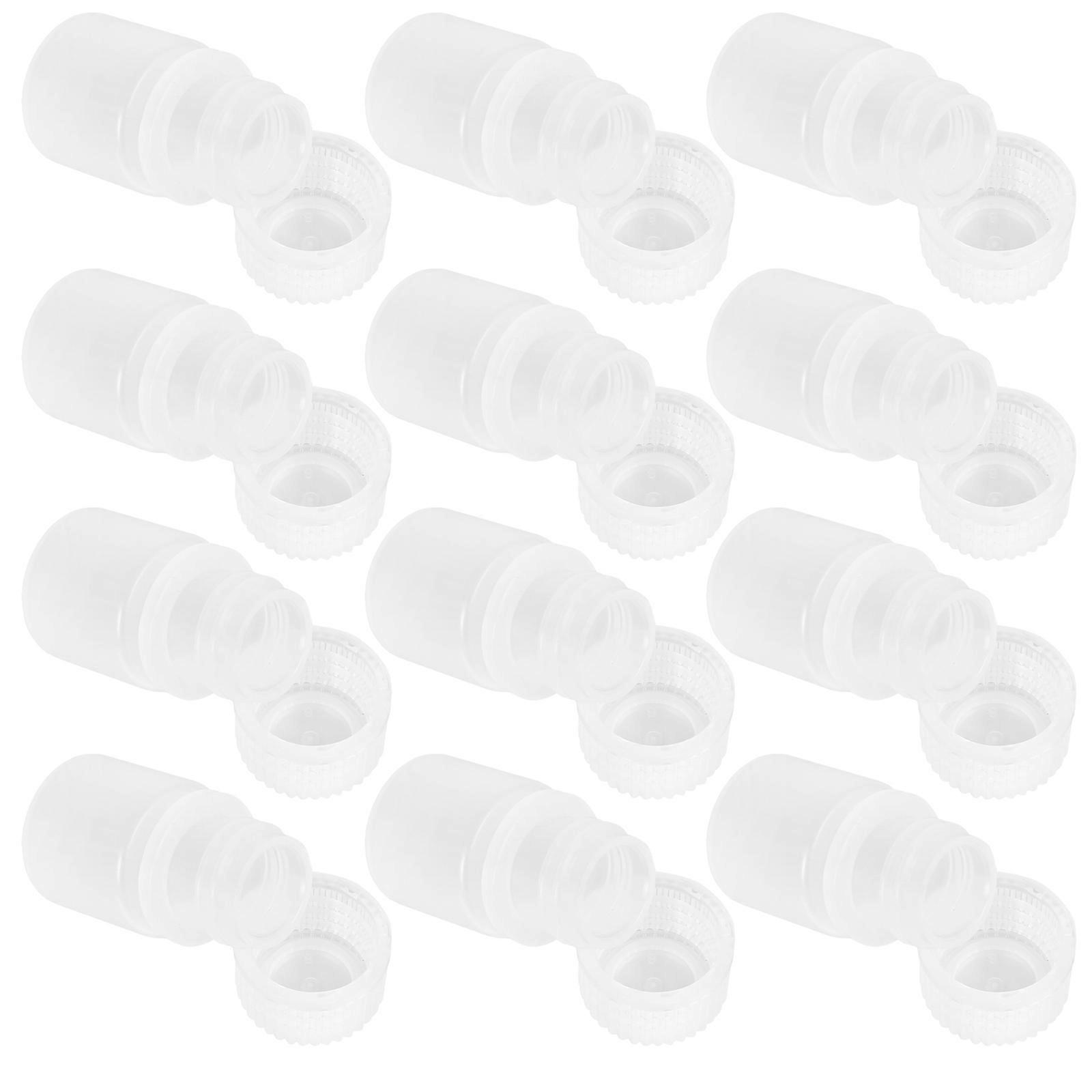 20pcs Plastic Reagent Bottles for Storage 8ml Each Transparent and Durable