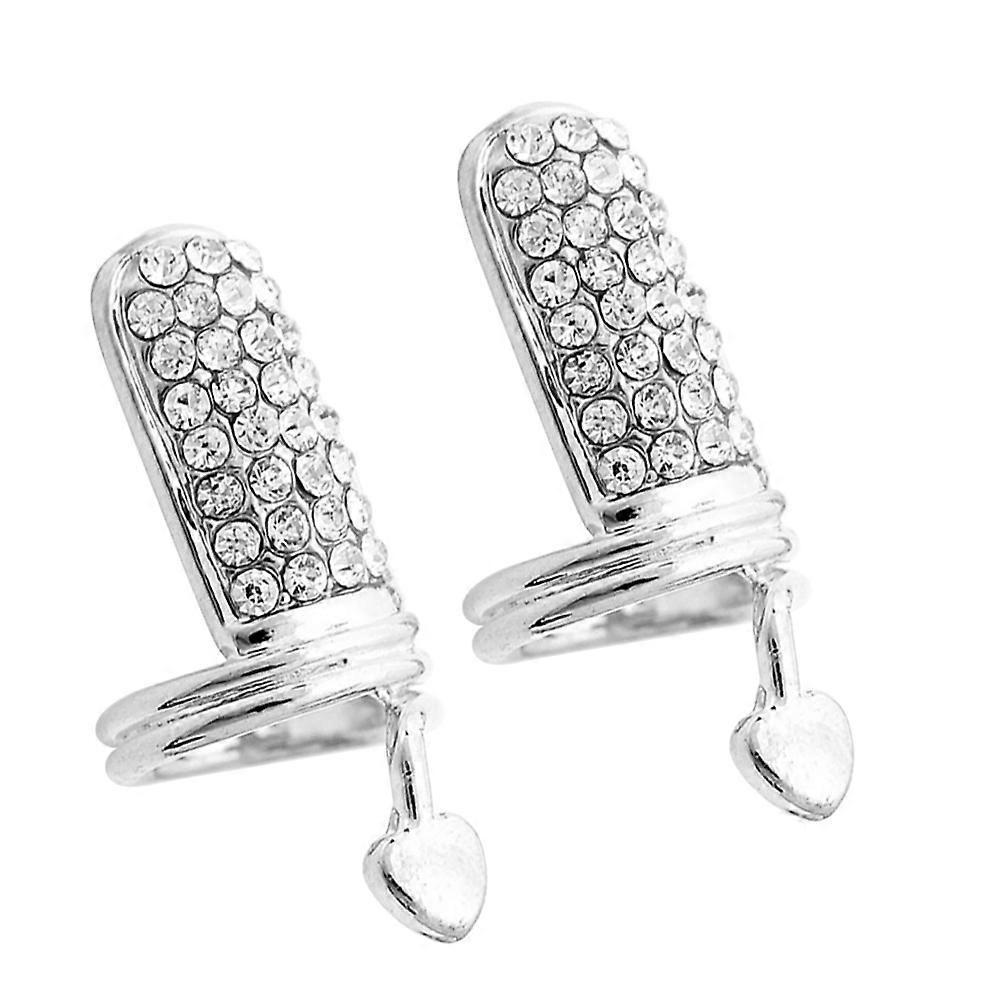 Bagues tendance pour décoration, 2 pièces, argent élégant