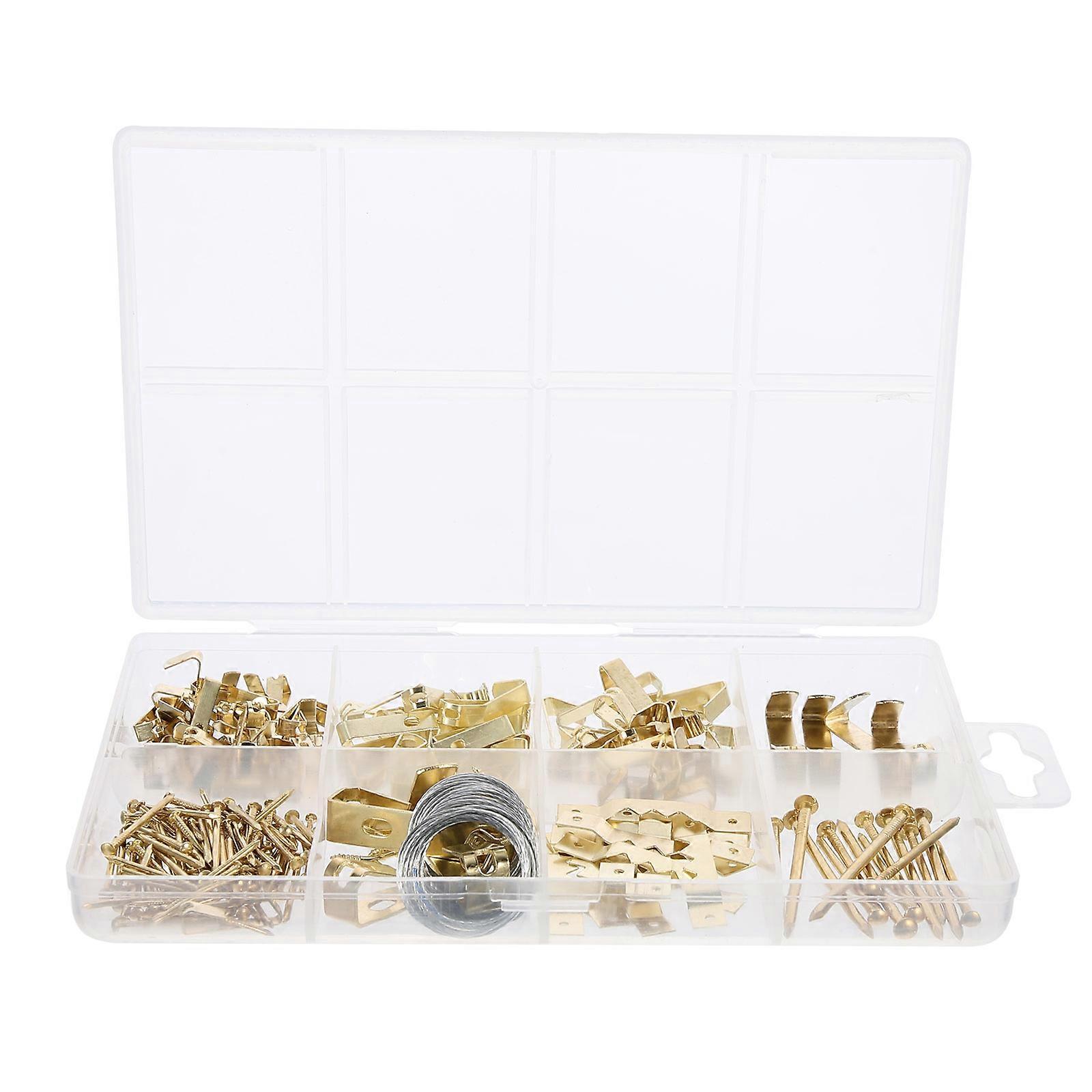 Wall Hanger Assortment For Hanging Maps And Art In Golden Iron Material For General Users 1 Set