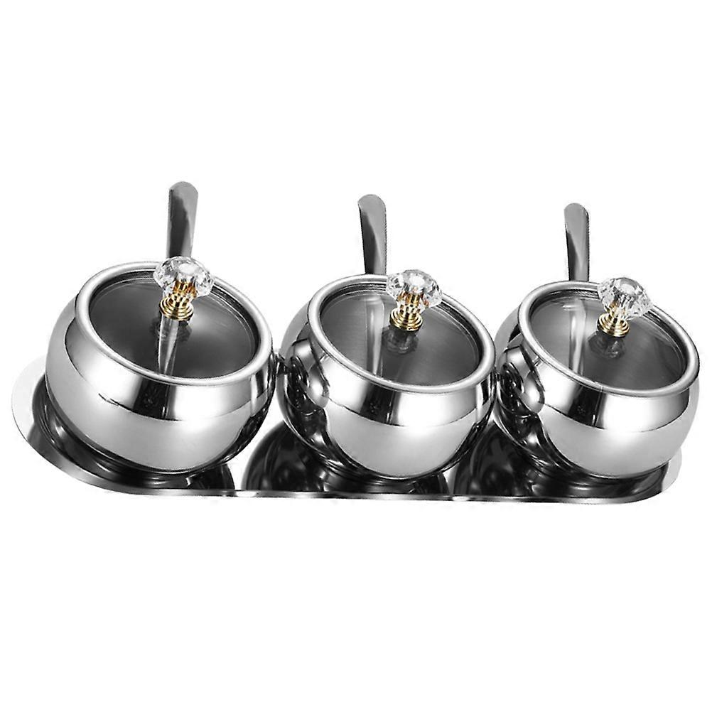 Stainless Steel Spice Jars for Cooking Utensils with Rectangular Shape and Freshness Sealing Functionality 1 Set