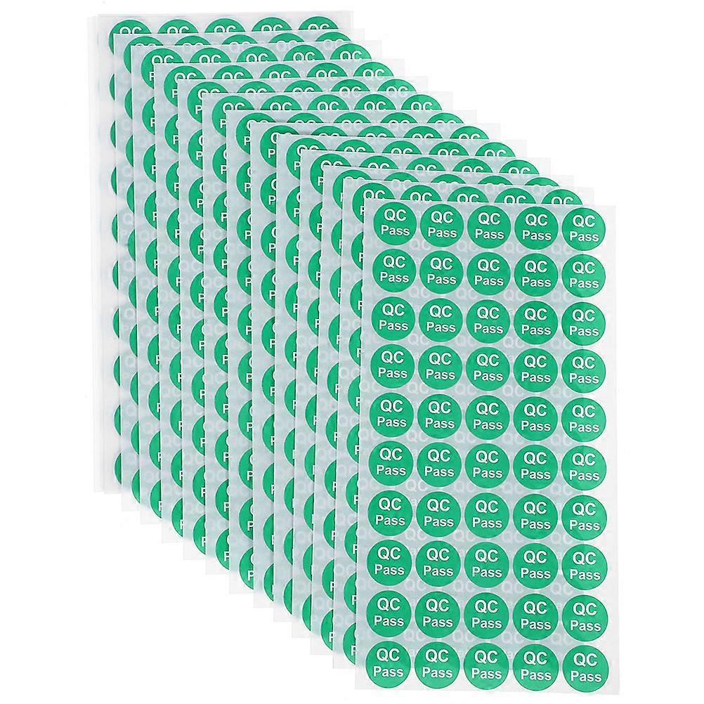 Durable Quality Control Stickers for Warehouse Use 1000pcs Round Paper Labels 20mm