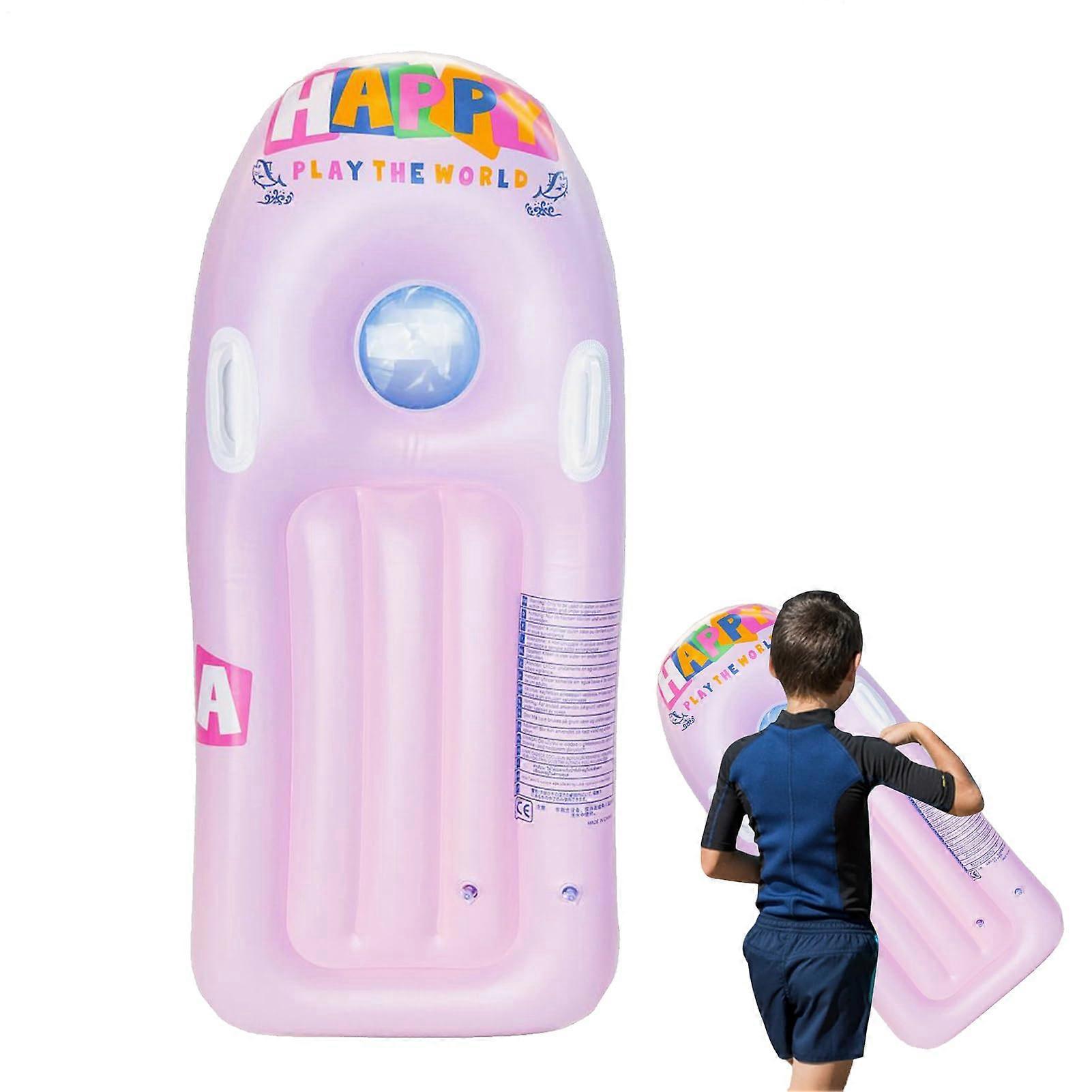 Inflatable Swimming Aid for Pool, Surfing Water Games (Pink)