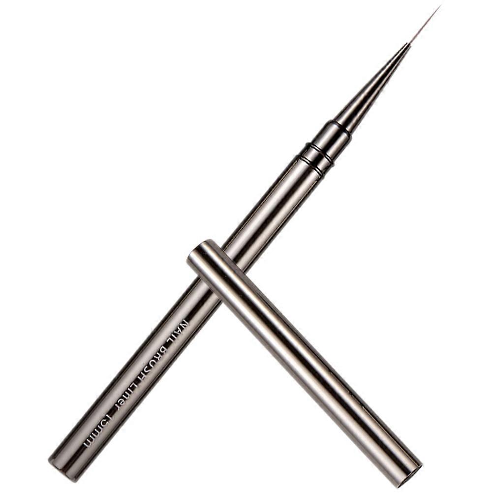 Black Metal Nail Art Liner Pen for Manicure Patterns Easy to Hold and Draw Smooth Application
