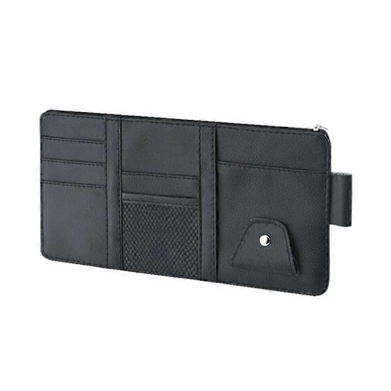 Black Car Sun Visor Organizer Pouch MultiFunction Pocket Card Storage Holder
