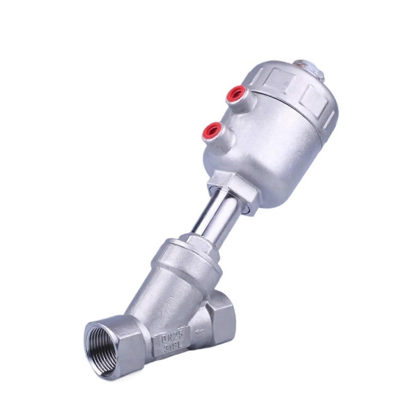 Pneumatic Angle Seat Valve DN Series Y-Type, DN50 Size, Threaded Connection, Steam Application, Clamp Design