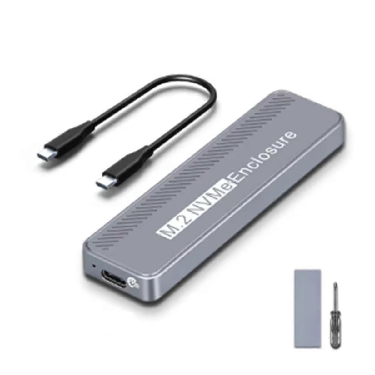 20Gbps M.2 NVME Enclosure USB 3.2 GEN 2X2 Type C NVME SSD Enclosure for 2230/2242/2260/2280 NVME SSD M/ B