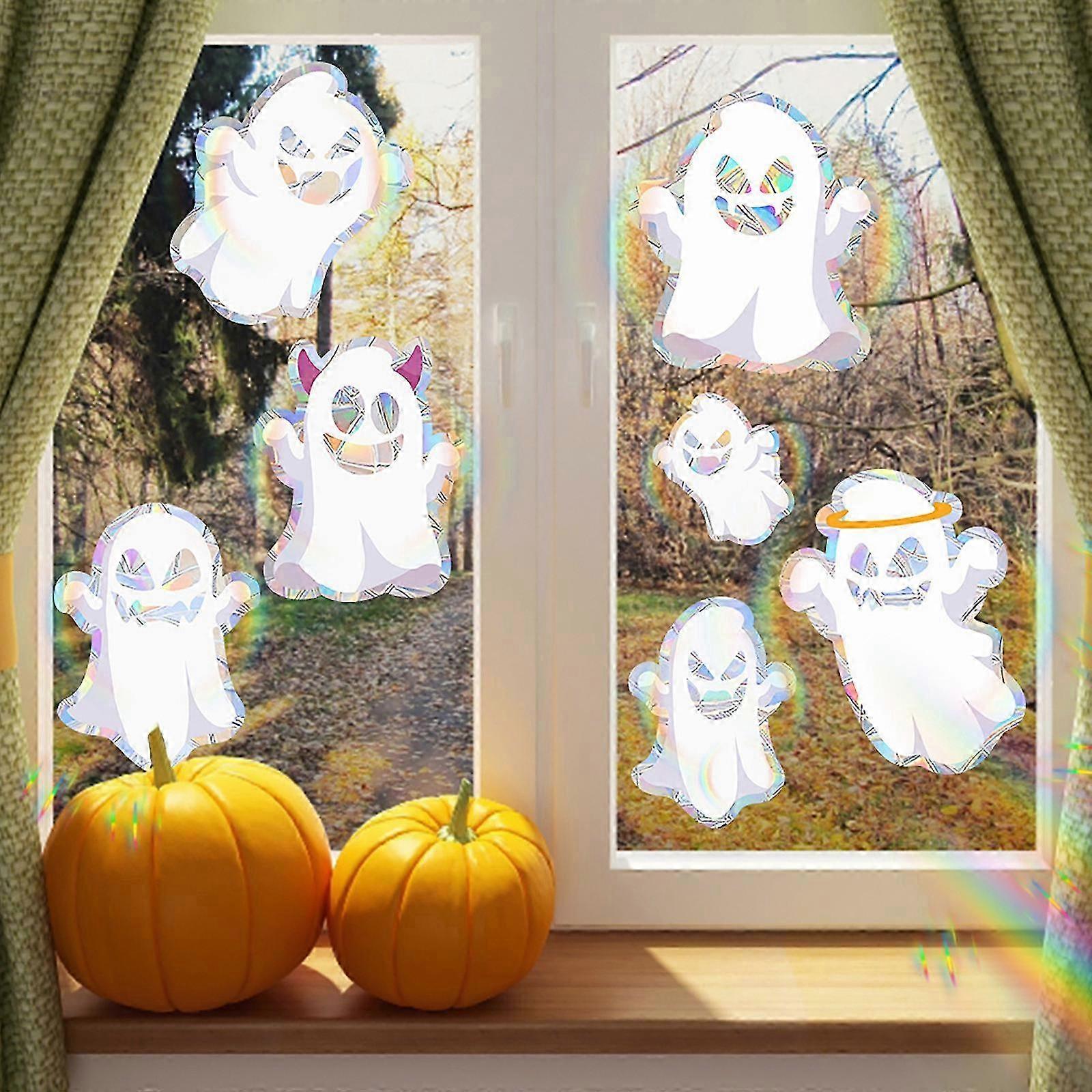 Cute Pumpkin Ghost Halloween Window Stickers & Indoor Decorations