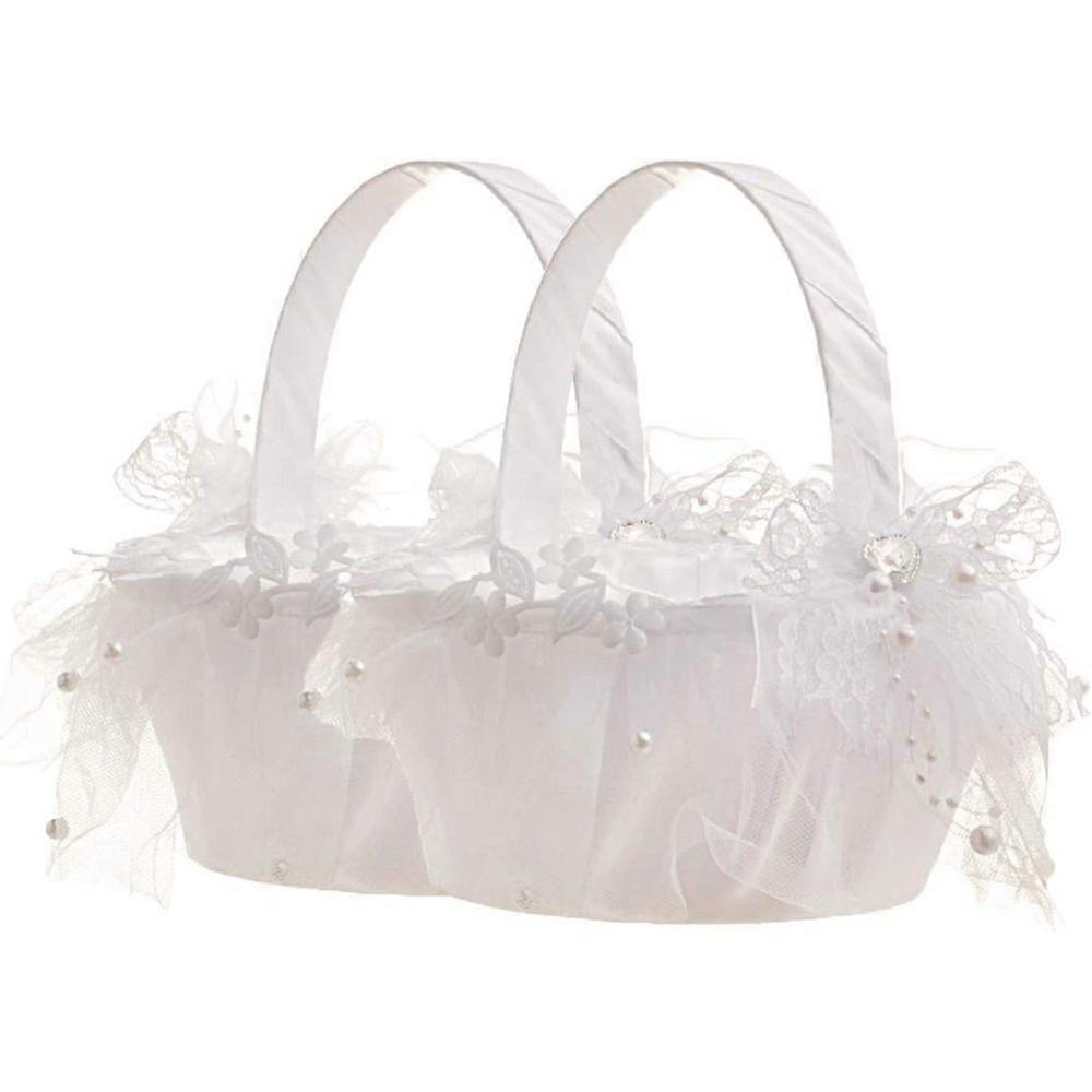 Bröllopsblomkorg för flickor - 2 stycken blomkorgar för barn