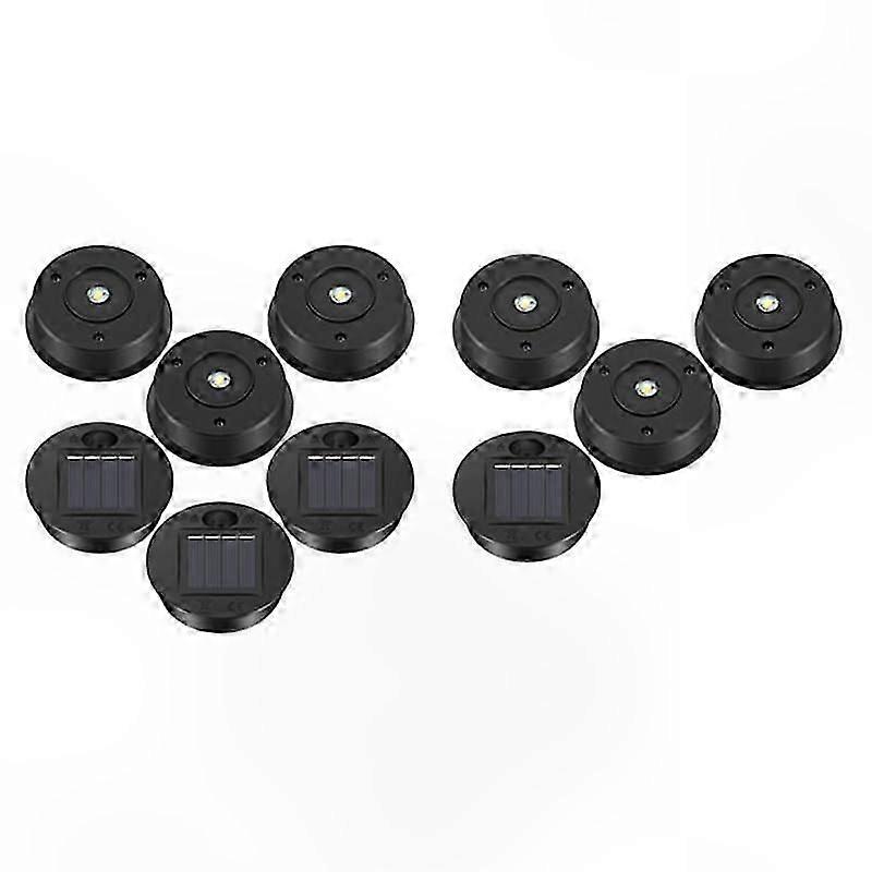 10 Pack Solar Lantern Replacement Lids with LED Panels for Outdoor Use