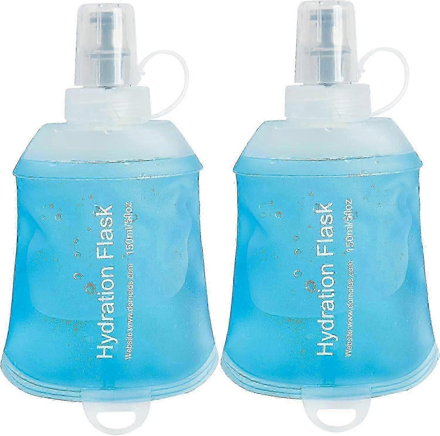 TPU Soft Flask Collapsible Water Bottle BPA-Free for Running Hiking Cycling 2Pack 150ML/250ML/500ML