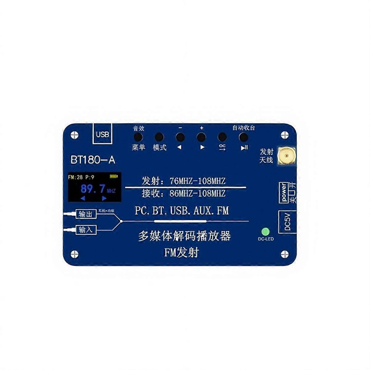 Multifunctional Audio Decoder Bluetooth Transmitter FM Radio