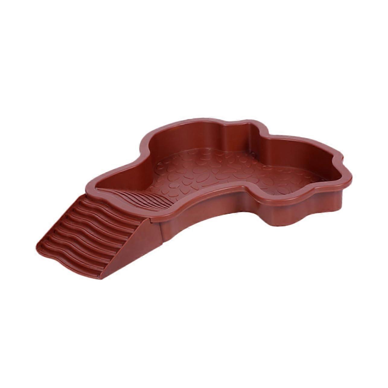 Large Turtle Basking Platform with Stable Ramp Lightweight Plastic Reptile Bathing Pool