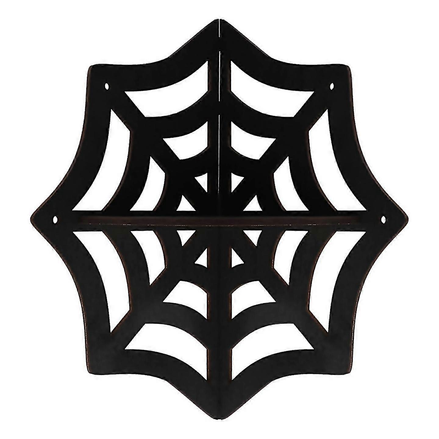 For Spider Web Floating Corner Shelf Gothic Decoration Wall Hanging Shelf